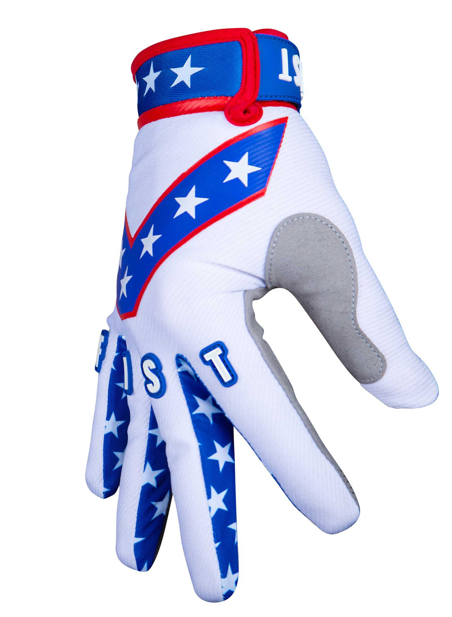 FIST Handwear Evel Knievel white gloves mx moto bmx mountain bike side